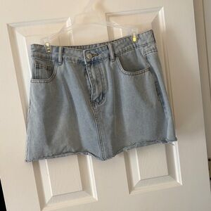Classic Denim Mini Skirt size large